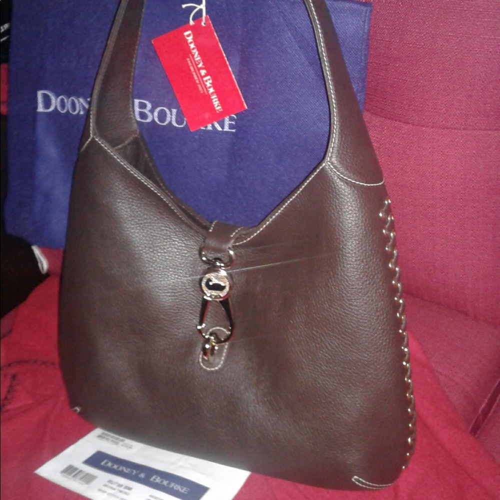 Dooney & Bourke Brown Leather Hobo Bag